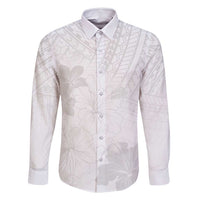 Samoa Lotu Tamaiti Family Matching Off Shoulder Maxi Dress and Hawaiian Shirt White Sun Day Beauty Hibiscus Ver02