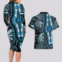 polynesia-dashiki-couples-matching-long-sleeve-bodycon-dress-and-hawaiian-shirt-polynesia-and-africa-traditional-special-together-blue
