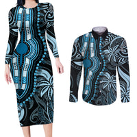 polynesia-dashiki-couples-matching-long-sleeve-bodycon-dress-and-long-sleeve-button-shirts-polynesia-and-africa-traditional-special-together-blue