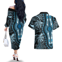 polynesia-dashiki-couples-matching-off-the-shoulder-long-sleeve-dress-and-hawaiian-shirt-polynesia-and-africa-traditional-special-together-blue