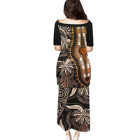 Polynesia Dashiki Family Matching Puletasi Dress and Hawaiian Shirt Polynesia and Africa Traditional Special Together Gold LT9 - Polynesian Pride