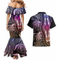 Polynesia Dashiki Couples Matching Mermaid Dress and Hawaiian Shirt Polynesia and Africa Traditional Special Together Pastel LT9 - Polynesian Pride