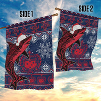 Samoa Manuia Le Kirisimasi Garden Flag Samoan Fishing Tribal Pattern Christmas Vibe LT9 - Polynesian Pride