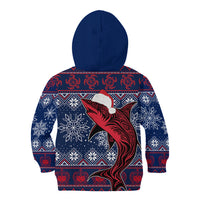 Samoa Manuia Le Kirisimasi Kid Hoodie Samoan Fishing Tribal Pattern Christmas Vibe LT9 - Polynesian Pride