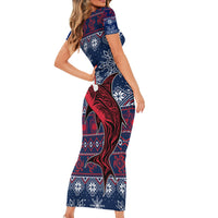 samoa-manuia-le-kirisimasi-short-sleeve-bodycon-dress-samoan-fishing-tribal-pattern-christmas-vibe