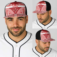 Personalised Toa Samoa Rugby Spirit Baseball Net Cap Red Samoan Tribal Pattern - Polynesian Pride