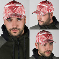 Personalised Toa Samoa Rugby Spirit Classic Cap Red Samoan Tribal Pattern LT9 - Polynesian Pride