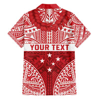 Personalised Toa Samoa Rugby Spirit Hawaiian Shirt Red Samoan Tribal Pattern - Polynesian Pride
