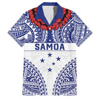 Personalised Toa Samoa Rugby Spirit Family Matching Tank Maxi Dress and Hawaiian Shirt White Samoan Tribal Pattern - Polynesian Pride