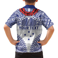 Personalised Toa Samoa Rugby Spirit Hawaiian Shirt White Samoan Tribal Pattern - Polynesian Pride