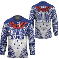 Personalised Toa Samoa Rugby Spirit Hockey Jersey White Samoan Tribal Pattern LT9 - Polynesian Pride