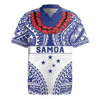 Personalised Toa Samoa Rugby Spirit Rugby Jersey White Samoan Tribal Pattern - Polynesian Pride