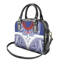 Personalised Toa Samoa Rugby Spirit Shoulder Handbag White Samoan Tribal Pattern LT9 - Polynesian Pride