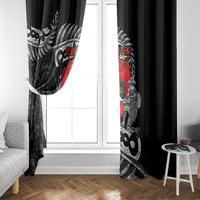 ANZAC Day Aotearoa Silver Fern Maori Personalised Window Curtain