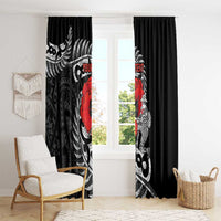 ANZAC Day Aotearoa Silver Fern Maori Personalised Window Curtain