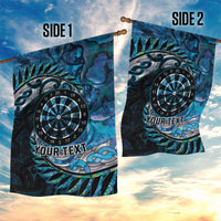 New Zealand Darts Personalised Garden Flag Aotearoa Silver Fern Blue Papua Shell Spirit