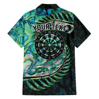 New Zealand Darts Personalised Family Matching Summer Maxi Dress and Hawaiian Shirt Aotearoa Silver Fern Green Papua Shell Spirit LT9 - Polynesian Pride