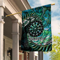 New Zealand Darts Personalised Garden Flag Aotearoa Silver Fern Green Papua Shell Spirit