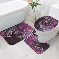 New Zealand Darts Personalised Bathroom Set Aotearoa Silver Fern Pink Papua Shell Spirit - Polynesian Pride