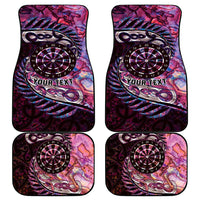 New Zealand Darts Personalised Car Mats Aotearoa Silver Fern Pink Papua Shell Spirit