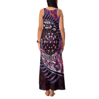 New Zealand Darts Personalised Family Matching Tank Maxi Dress and Hawaiian Shirt Aotearoa Silver Fern Pink Papua Shell Spirit LT9 - Polynesian Pride