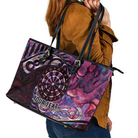 New Zealand Darts Personalised Leather Tote Bag Aotearoa Silver Fern Pink Papua Shell Spirit LT9 - Polynesian Pride