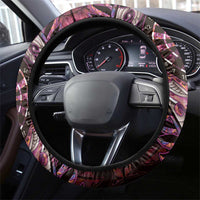 New Zealand Darts Steering Wheel Cover Aotearoa Silver Fern Pink Papua Shell Spirit