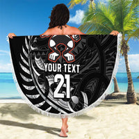 New Zealand Indigenous-Maori Rugby Custom Beach Blanket