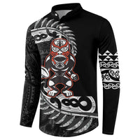 New Zealand Indigenous-Maori Rugby Custom Button Sweatshirt LT9 - Polynesian Pride