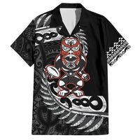 New Zealand Indigenous-Maori Rugby Custom Family Matching Short Sleeve Bodycon Dress and Hawaiian Shirt