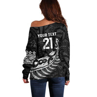 New Zealand Indigenous-Maori Rugby Custom Off Shoulder Sweater LT9 - Polynesian Pride