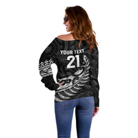 New Zealand Indigenous-Maori Rugby Custom Off Shoulder Sweater LT9 - Polynesian Pride