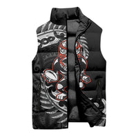 New Zealand Indigenous-Maori Rugby Custom Sleeveless Puffer Jacket - Polynesian Pride