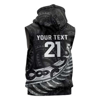 New Zealand Indigenous-Maori Rugby Custom Sleeveless Zip Hoodie - Polynesian Pride