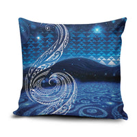 New Zealand Matariki Pillow Cover Taniko Aramoana With Koru Galaxy Sky Night - Polynesian Pride