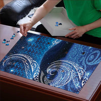 New Zealand Matariki Puzzle Taniko Aramoana With Koru Galaxy Sky Night - Polynesian Pride
