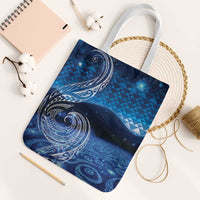 New Zealand Matariki Tote Bag Taniko Aramoana With Koru Galaxy Sky Night - Polynesian Pride