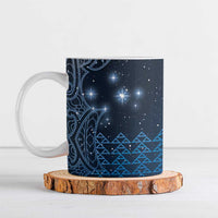 New Zealand Matariki Ceramic Mug Taniko Aramoana With Maori Galaxy Sky Night - Polynesian Pride