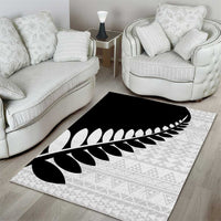 New Zealand Silver Fern Niho Taniwha Area Rug