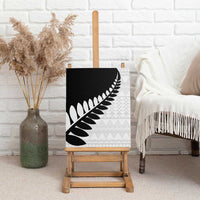New Zealand Silver Fern Niho Taniwha Canvas Wall Art
