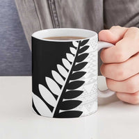 New Zealand Silver Fern Niho Taniwha Ceramic Mug - Polynesian Pride