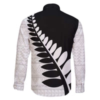 New Zealand Silver Fern Niho Taniwha Family Matching Off Shoulder Maxi Dress and Hawaiian Shirt