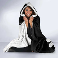 New Zealand Silver Fern Niho Taniwha Hooded Blanket