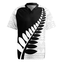New Zealand Silver Fern Niho Taniwha Rugby Jersey LT9 Black - Polynesian Pride