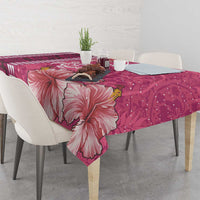 Pink Hibiscus Turle Tablecloth Hawaiian Style Tribal Tapa Pattern LT9 - Polynesian Pride