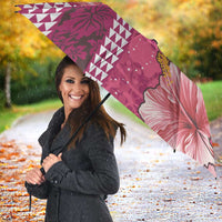 Pink Hibiscus Turle Umbrella Hawaiian Style Tribal Tapa Pattern - Polynesian Pride