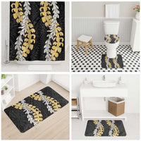 Puakenikeni and Maile Lei Bathroom Set Black Double Strand Lei - Polynesian Pride