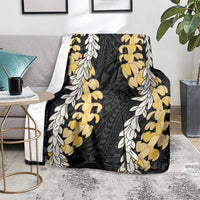 Puakenikeni and Maile Lei Blanket Black Double Strand Lei