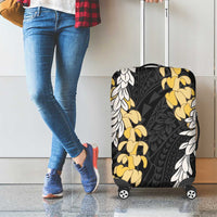 Puakenikeni and Maile Lei Luggage Cover Black Double Strand Lei