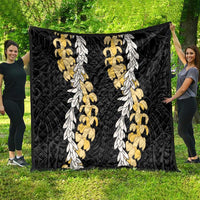 Puakenikeni and Maile Lei Quilt Black Double Strand Lei LT9 - Polynesian Pride